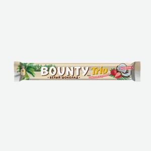 Батончик шоколадный Bounty Trio Бел. Клубника, 78г