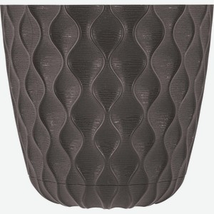 Горшок для цветов InGreen Wave с дренажной сеткой и съемным поддоном 2,5л, D175мм, горький шоколад