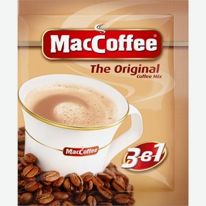 Напиток кофейный MACCOFFEE 3в1 растворимый м/у, Россия, 20 г