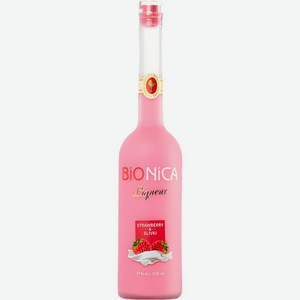 Ликер Bionica Strawberry & Slivki эмульсионный 17% 500мл, 500 мл