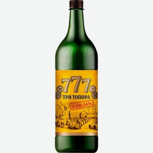 Вино плодовое Три Топора белое полусладкое 14% 750мл, 1.5 л