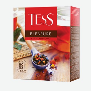 Чай черный Tess Удовольствие (Pleasure) Шиповник-яблоко 100 пакетиков 150 г