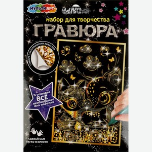 Набор для творчества МУЛЬТИАРТ гравюра, в ассорт. 345975-79, 346434/36/39/48, Китай
