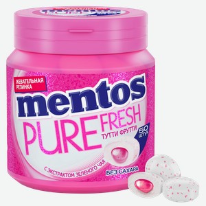 Жевательная резинка MENTOS Pure fresh со вкусом Тутти Фрутти, 100г