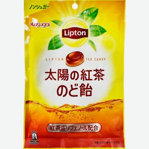 Леденцы KASUGAI со вкусом чая Липтон, без сахара, 66г