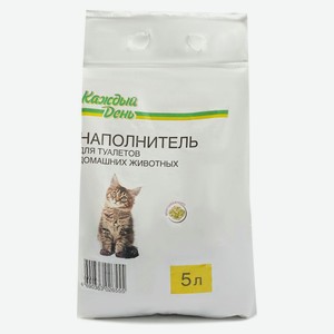 Наполнитель для кошачьего туалета «Каждый День» минеральный впитывающий, 5 л