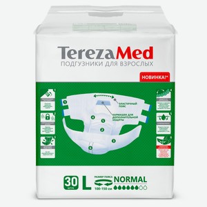 Подгузники для взрослых TerezaMed Normal Large 6 капель, 30 шт