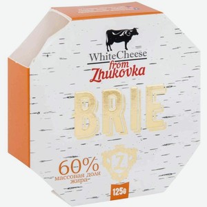 Сыр White Cheese from Zhukovka Бри с белой плесенью 60% 100г, 100 г