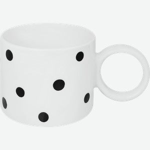 Кружка HOMECLUB Piano точки, фарфор, 370мл, Арт. KN256353