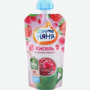 Д/п кисель ФРУТОНЯНЯ клубника и малина д/пит. детей раннего возр. с 12 мес, Россия, 130 г