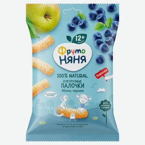 Палочки кукурузные «ФрутоНяня» яблоко черника с 12 мес., 20 г