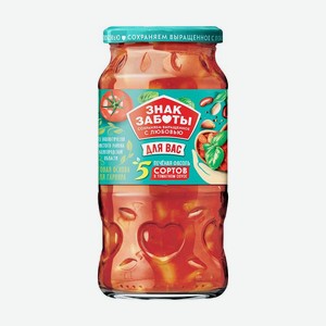 Фасоль в томатной соусе, Знак заботы, 475 г