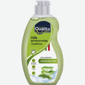 Средство д/мытья посуды QUALITA green tea&aloe, Россия, 500 мл
