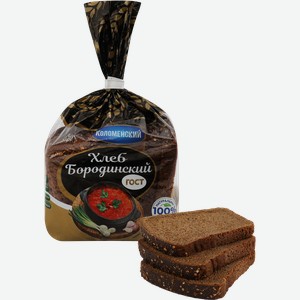 Хлеб КОЛОМЕНСКОЕ Бородинский, в нарезке, 400г