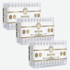 INSEENSE МЕГАПАК Палочки ватные детские с ограничителем, 50 х 3 шт.