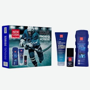 NEW CODE Подарочный набор Power Шампунь-гель + Гель для бритья + Дезодорант, 1 шт.