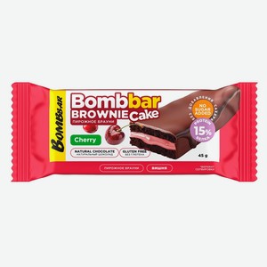 Пирожное Bombbar Брауни с вишней, 45г
