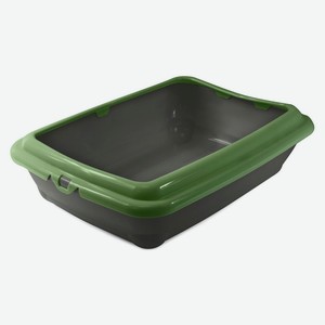 Туалет для кошек GAMMA прямоугольный с бортом Штиль 455х350х125 мм, 1 шт в ассортименте