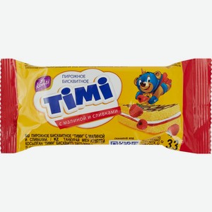 Пирожное ТИМИ Малина и сливки, Россия, 33 г