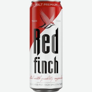 Пиво Red Finch светлое пастеризованное 4.4% 450мл, 450 мл