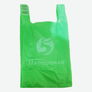 Пакет-майка 30 х 57 см Пятерочка зеленый
