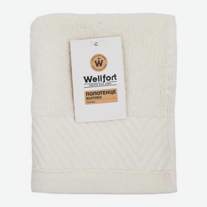Махровое полотенце 30*50см Чизкейк с бортом Wellfort