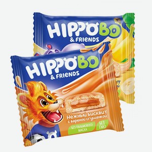 Пирожное Бисквитное Хиппо Бо И Друзья С Начинкой В Ассортименте 32гр