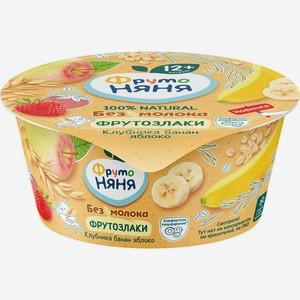 Десерт овсяный Фрутоняня фрутозлаки клубника/банан/яблоко 140г
