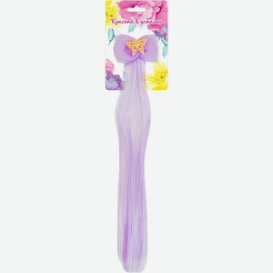 Резинка Красота в деталях Бант с прядью 1шт