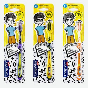 Зубная щетка Longa Vita Влад А4 мягкая 5+, 1 шт в ассортименте