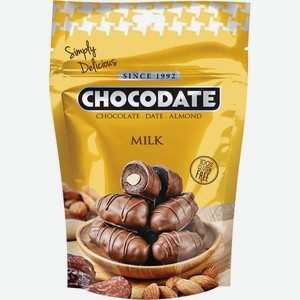 Конфеты Chocodate Финики с миндалем в молочном шоколаде 100г, 100 г