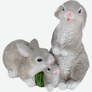 Фигура cадовая GIARDINO CLUB Семейка зайцев 30х16х25,5см, Арт. KY041206