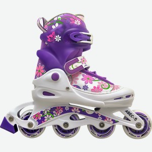 Коньки роликовые раздвижные для девочки ACTIWELL р. 34–37, Арт. PW-117