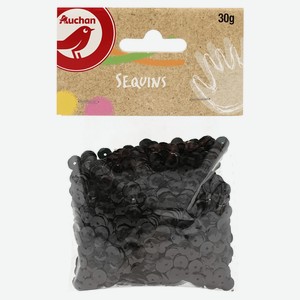 Пайетки АШАН Красная птица черные