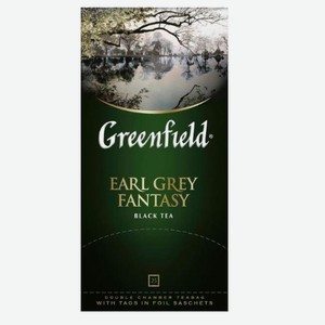 Чай чёрный Greenfield эрл грей фантазия (Earl Grey Fantasy) 25 пакетиков 50 г