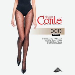 Колготки женские Conte Elegant Dots 20 черные р.4