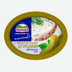 БЗМЖ Сыр творожный Hochland с маринованными огурчиками 140г