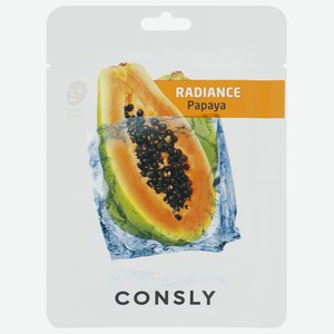 Маска д/лица Consly выравнивающая с экстрактом папайи тканев