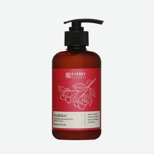 Парфюмированный крем для рук и тела Family Cosmetics Soul&Skin вишня и роза 285мл