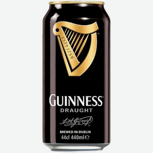 Пиво Guinness Draught темное фильтрованное 4.2% 440мл, 440 мл