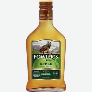 Настойка Fowler s Apple на основе виски полусладкая 35% 250мл, 250 мл