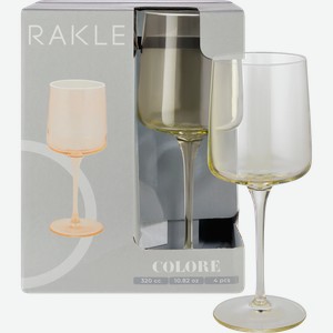 Набор бокалов RAKLE Colore, цвет желтый, стекло, 320мл, Арт. CLR229, 4шт