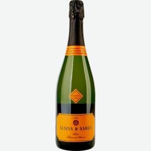 Вино игристое АЛСИНА И САРДА Кава Блан Де Блан выдержанное белое брют, 0.75л