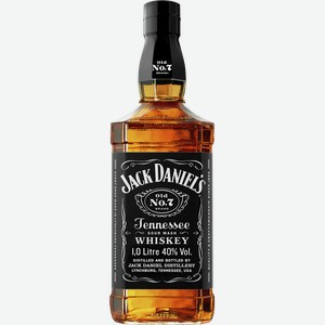 Виски JACK DANIEL S Tennessee Whiskey зерновой, 40%, 1л