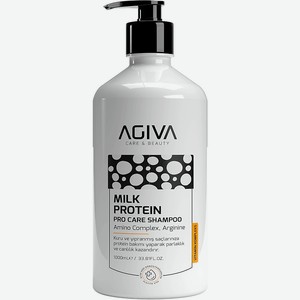 AGIVA BEAUTY Шампунь для волос Milk Protein Amino Complex Pro Care, 1000 мл