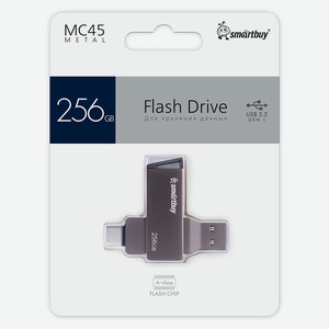 Флеш-накопитель SmartBuy Phantom Metal Dual Type-C/Type-A UFD 3.0/3.1 256GB