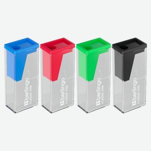 Точилка Berlingo пластиковая 1 отверстие, 1 шт в ассортименте