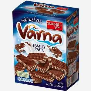 Вафли Sweet Plus Varna мини с молочным кремом 200г, 200 г