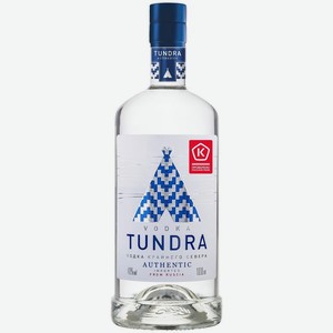 Водка Tundra Authentic 40% 500мл, 500 мл