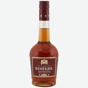 Коньяк Пять звездочек 5-летний российский 40% 500мл, 500 мл